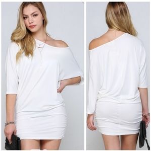 NWT White Plus Size Shiring Tunic Dress